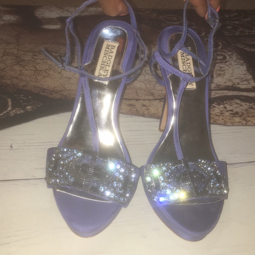 Badgley Mischka Blue Diamond Heels 8